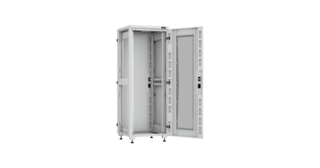 Напольный шкаф Lite 19",33U,стекл.дверь,мет.двухур.стенки,мет.задняя дверь,600х1641х600,RAL7035-1
