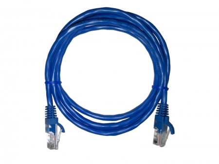 Патч-корд UTP4 cat 5e, 1,5м, ВС, LSZH, синий, литой коннектор NETKO Optima-0