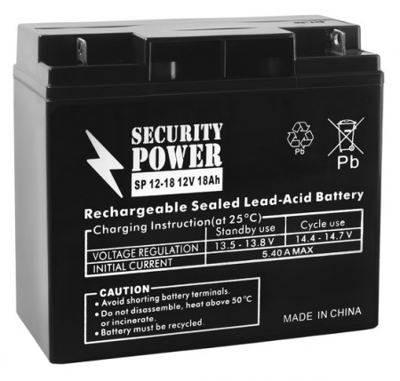 Аккумуляторная батарея Security Power SP 12-18 12V/18Ah-0