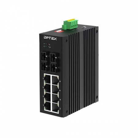 Коммутатор промышленный DPTEK DK3110I-8TP2S 8*10/100/1000Base-TX PoE 802.3af/at +2*1000Base-FX SC SM-0