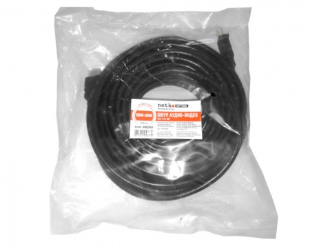 Шнур аудио-видео HDMI-HDMI 1.4 цвет: золото (15м) NETKO Optima-2