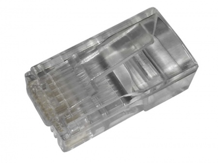 Коннектор RJ-45 (8p8c) cat.5е, для одножильного и многожильного кабеля (нож с 3-мя зубцами)-0