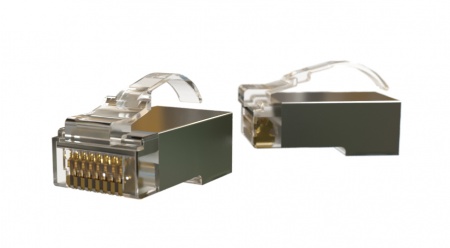 Коннектор RJ-45, Кат.6, язычок Arch, экранированный, для одножильного и многожильного кабеля-0