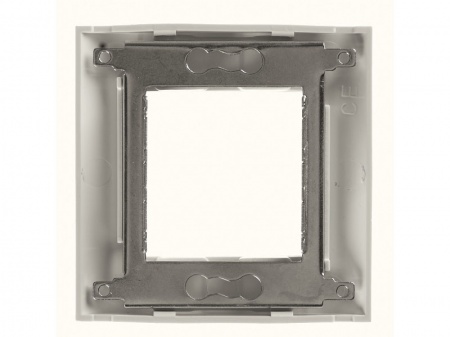 T1.0 - Рамка для внутренней розетки 80х80мм (французский тип) без вставки, металлические скобки-1