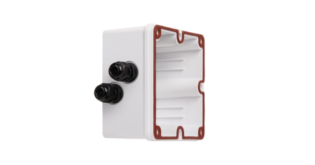 Индустриальный корпус настенной розетки NIKOMAX, 2 порта, IP67, с герметичными вводами, металлик-1