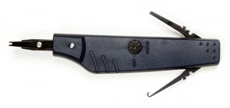 Инструмент для заделки кабеля в контакты плинтов и 110 типа, сенсорный, ударный, регулируемый-0