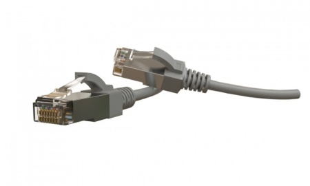 Патч-корд S/FTP, экранированный, категория 6 (100% Fluke Component Tested), 28AWG, LSZH, 2 м, серый-0