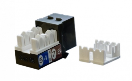 Вставка Keystone Jack RJ-45(8P8C), категория 5e, черная-0