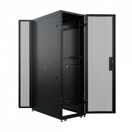 19" Напольный серверный шкаф ПРОЦОД DS 42U 800х1070мм, пер. дверь перф., зад. двойная перф., RAL9005-0