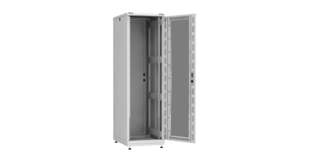 Напольный шкаф PRACTICAL, 19", 42U, стеклянная дверь, Ш600хВ2010хГ800мм, в разобранном виде, серый-2