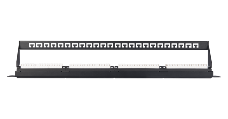 Коммутационная панель NIKOMAX19", 1U, 24 порта, Кат.6, неэкранированная, с органайзером, черная-1