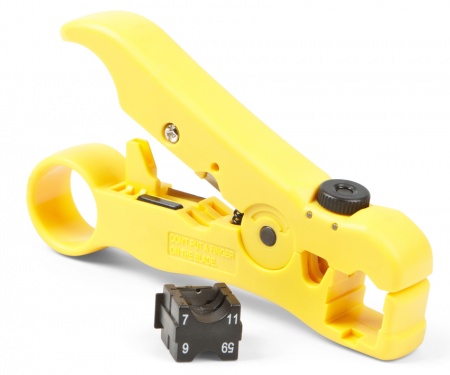 Универсальный инструмент для зачистки витой пары (UTP/STP), коаксиального кабеля RG-59/6/11/7, кругл-1