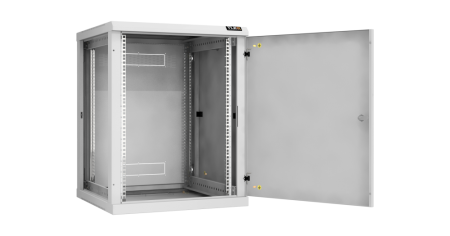 Настенный разборный шкаф Classic19",15U,металл.дверь,600х770х600мм,2 пары монтажных направл,RAL7035-1