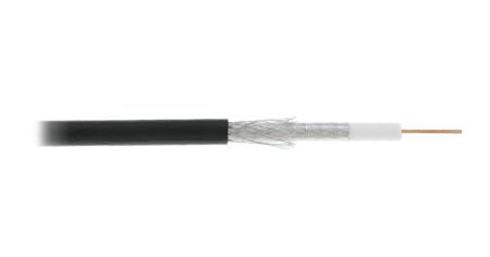 Кабель NETLAN коаксиальный, RG-11, CCS, внешний, PE до -40C, черный, 305м-0