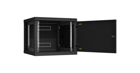 Настенный разборный шкаф Classic 19",9U,металл.дверь,600х503х600мм,2 пары монтажных направл,RAL 9004-2