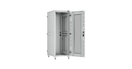 Напольный шкаф Lite 19",33U,стекл.дверь,мет.двухур.стенки,мет.задняя дверь,600х1641х800,RAL7035-3