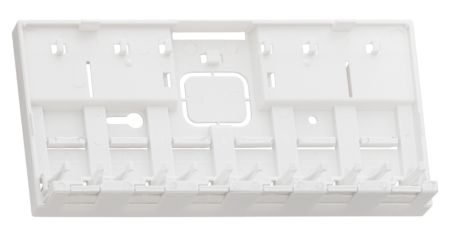 Корпус настенной розетки NIKOMAX, 6 портов, под модули-вставки типа Keystone, со шторками, белый-1
