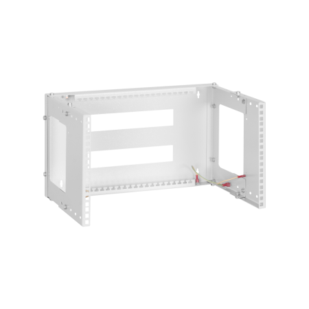 Настенная регулируемая монтажная рама 19", 6U, Ш505хВ277мм, глубина 233-350мм, серая RAL 7035-0