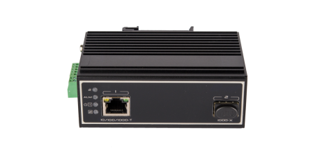 Промышленный медиаконвертер GIGALINK GL-MC-UTPG-SFPG-FI-0