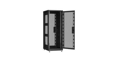 Напольный шкаф PRACTICAL, 19", 47U, перфорированные двери, Ш800хВ2232хГ1000мм, разобранный, черный-1