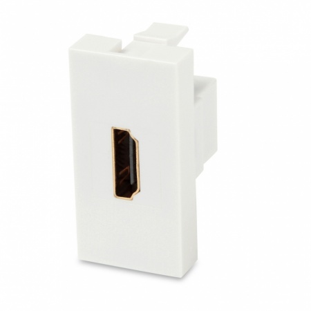 Модуль розетки HDMI, 1М, 45x22.5мм, белый-0