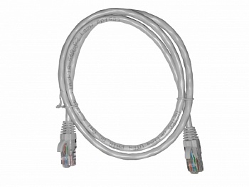 Патч-корд UTP4 rj45-rj45, cat.6, 1.0м, BC, LSZH, серый, литой коннектор NETKO Optima