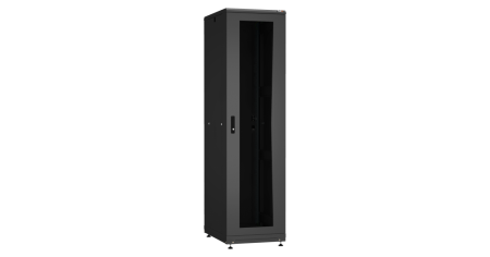 Напольный шкаф PRACTICAL, 19", 47U, стеклянная дверь, Ш600хВ2232хГ800мм, в разобранном виде, черный-0