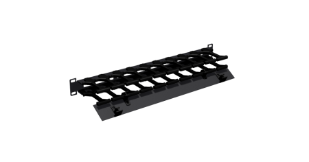 Кабельный органайзер NIKOMAX NMC-OP100CF-1U-BK, 19", 1U-1