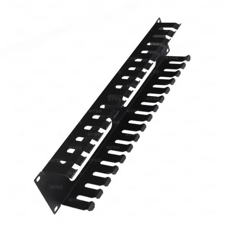 19'' Горизонтальный кабельный органайзер с крышкой NTSS, 2U, глубиной 72 мм, металл, RAL 9005-0