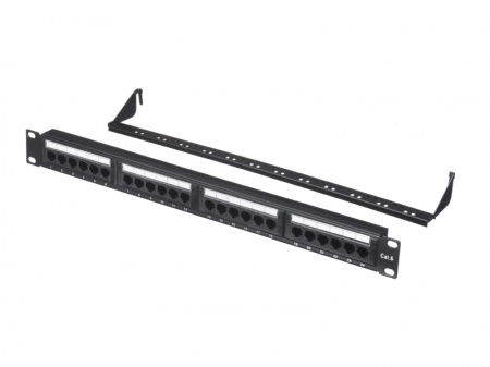 Патч-панель UTP, 19", 24 порта RJ45, cat.5e, 1U, Dual Type с индикацией портов-0