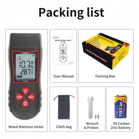 Измеритель влажности древесины Noyafa NF-568-5