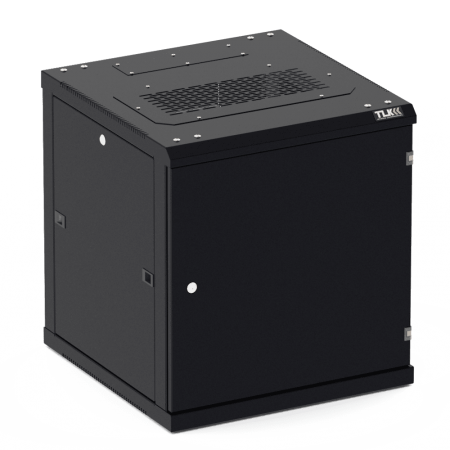 Настенный разборный шкаф Classic 19",6U,металл.дверь,600х370х600мм,2 пары монтажных направл,RAL 9004-0