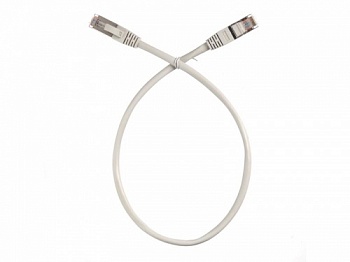 Патч-корд FTP4 cat.5e, 0.5м, литой коннектор, серый, Netko CKC