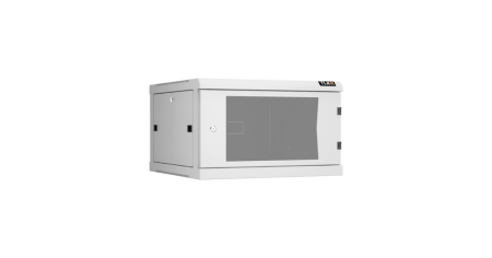 Настенный разборный шкаф Classic 19",6U,стекл.дверь,600х370х600мм,2 пары монтажных направл,RAL 7035-0