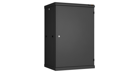 Настенный разборный шкаф Classic 19",18U,металл.дверь,600х904х450мм,2 пары монтажных направл,RAL9004-0