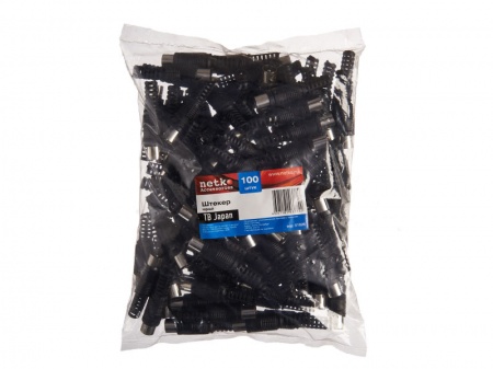 Штекер ТV черный, NETKO Optima-2