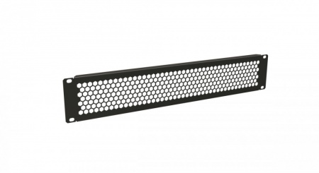 Фальшпанель в шкаф 19" 2U, перфорированная (RAL9005)-0