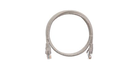Коммутационный шнур NIKOMAX U/UTP 4 пары, Кат.5е, PVC нг(А), серый, 0,15м-0