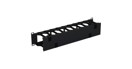 Кабельный органайзер NIKOMAX NMC-OP100CF-2U-BK, 19", 2U-0