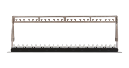 Коммутационная панель NIKOMAX 19", 1U, 24 порта, Кат.6a, неэкранированная, с органайзером, черная-2