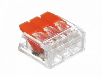 Клемма 223-413 (WAGO) многоразовая, универсальная, 3-проводная (0,14-4мм2), 40шт. NETKO Optima