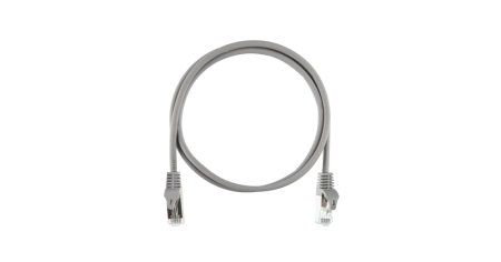 Коммутационный шнур NIKOMAX F/UTP 4 пары, Кат.5е, LSZH нг(А)-HFLTx, серый, 0,5м, Essential-0
