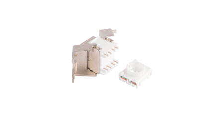 Модуль-вставка NIKOMAX, Кат.6a, самозажимной, 180 градусов, полный экран, металлик-1