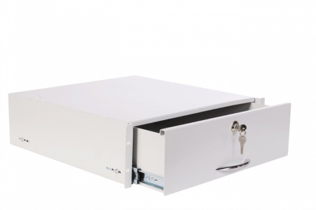 Полка (ящик) для документации 3U, черный-0