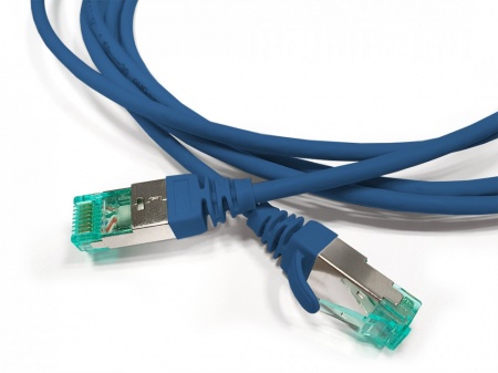 Патч-корд S/FTP, экранированный, Cat.6a (100% Fluke Component Tested), 30AWG, LSZH, 1 м, синий-0