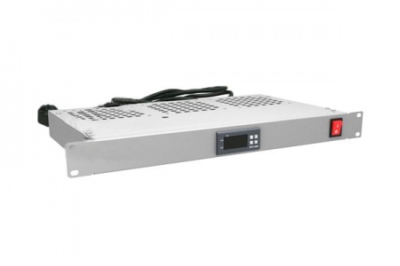 19" Вентиляторный модуль NTSS на 3 элемента с терморегулятором, переднего крепления 1U, RAL 7035-0