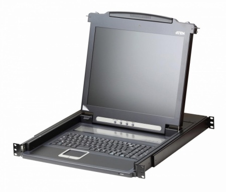 ATEN CL1000M-ATA-RG – KVM Консоль, 17" ЖК-монитор, интерфейсы PS/2, VGA, 1280 x 1024, без KVM-перекл-0