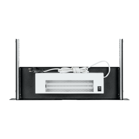 Блок освещения 19", 1U, выдвижной, Г255мм, RAL 9005-1