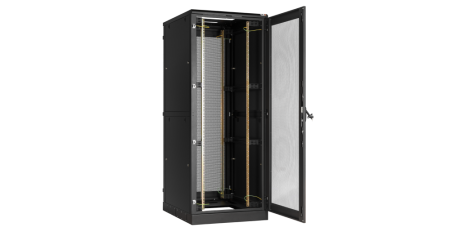 Напольный шкаф Classic 19",42U,перфорированные двери,двухуровневые стенки,600х2060х1200,RAL9005-3