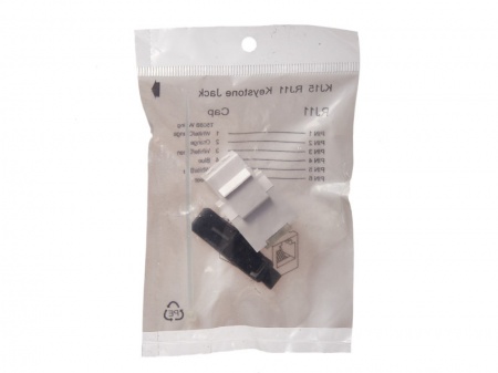 Модуль Keystone неэкранированный, RJ11 (6p4c), без инструмента, KE, белый, Netko-1